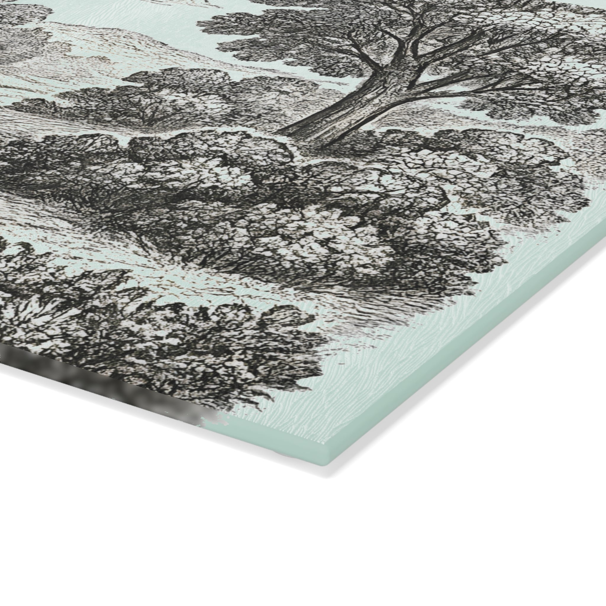 Glass Cutting Board - River Design