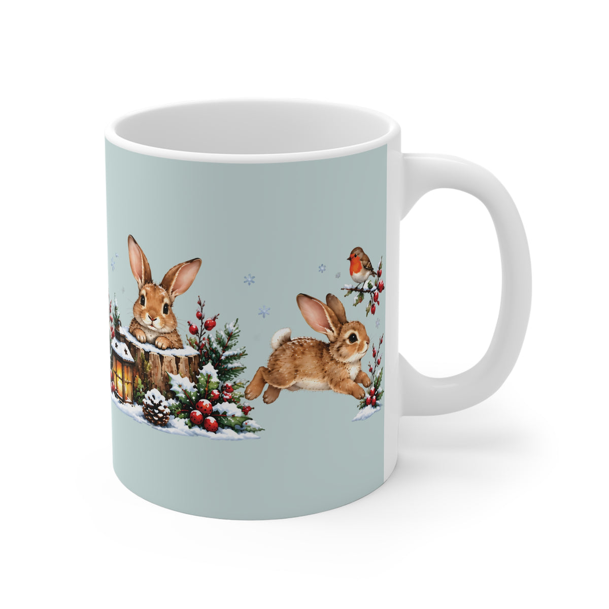 Ceramic Mug - Rabbit Winter Fun