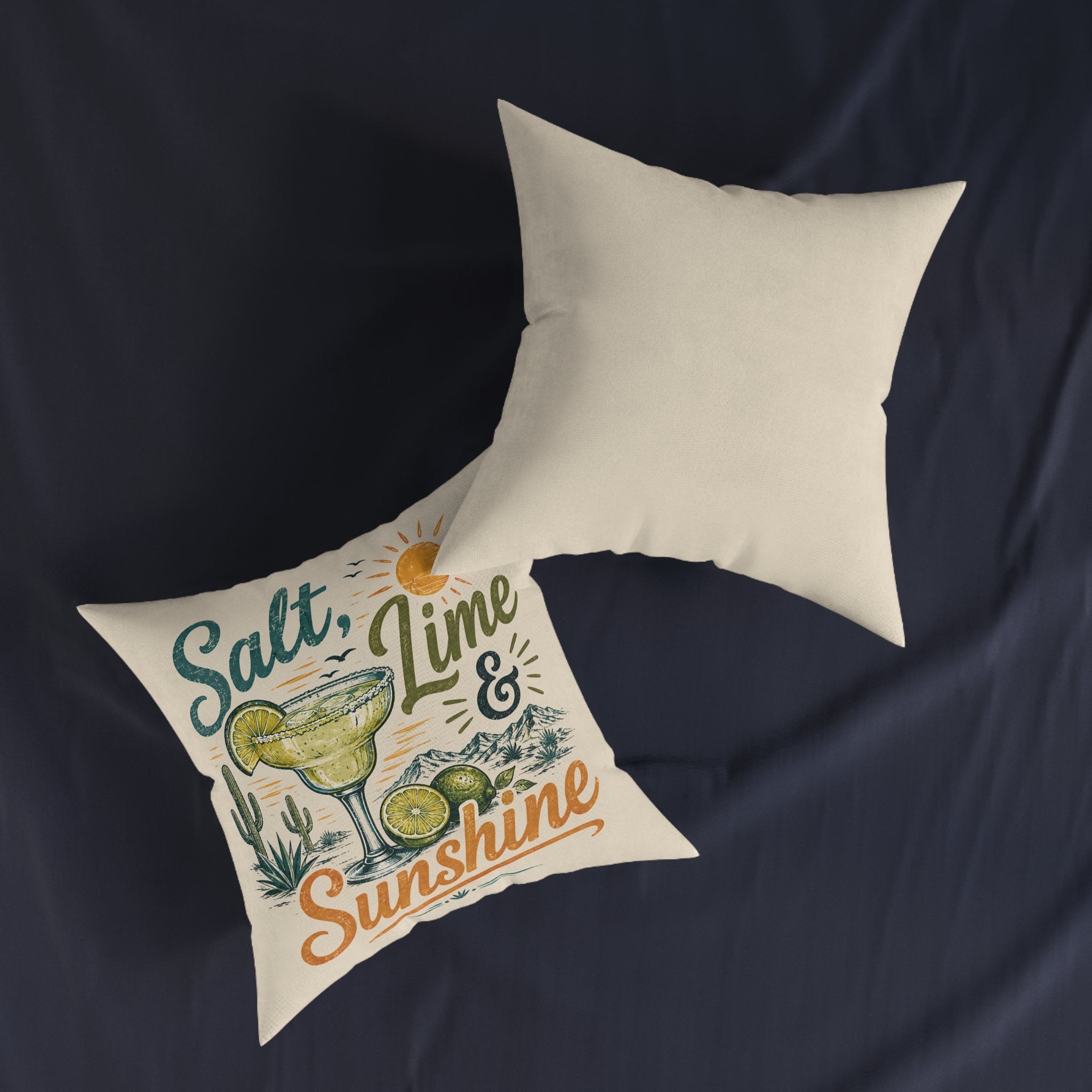 Square Cushion - Salt, Lime and Sunshine