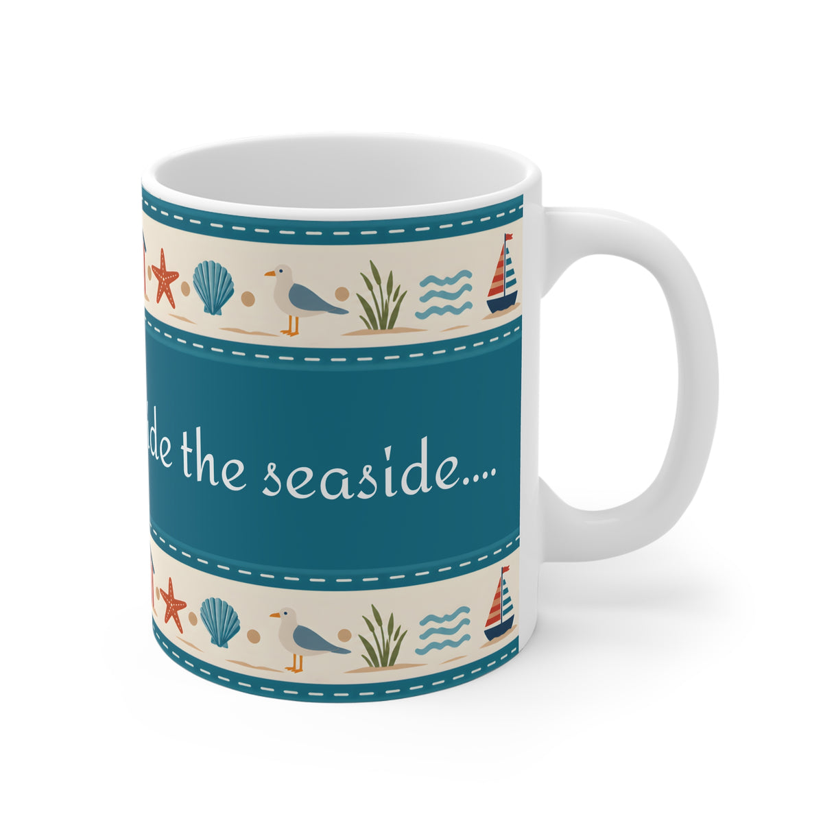 Ceramic Mug - Oh I do like to be beside the seaside
