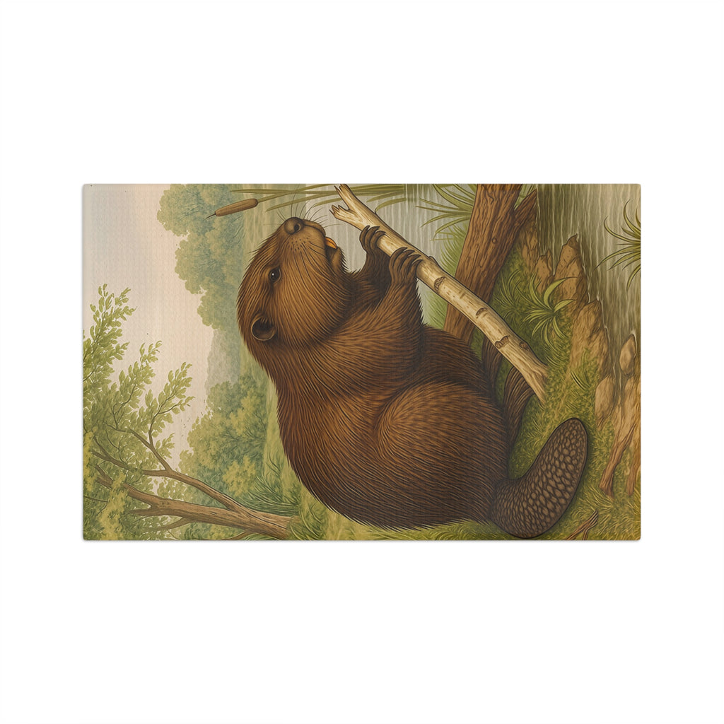 Tea Towel Microfiber  - Beaver Design