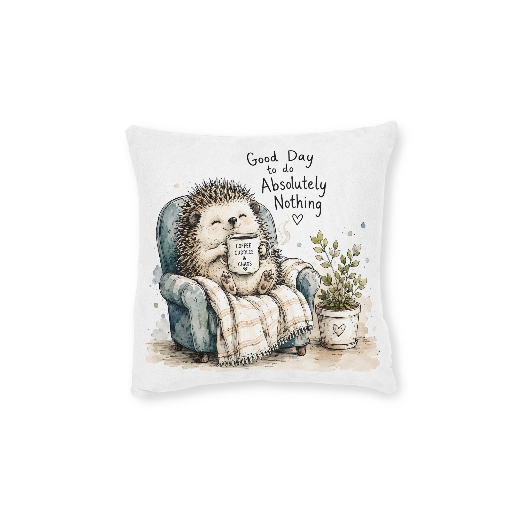 Square Cushion – Good Day to Do Absolutely Nothing | Funny Relaxing Cushion