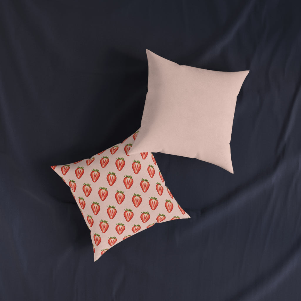 Square Cushion – Strawberry | Fruit & Nature Home Decor
