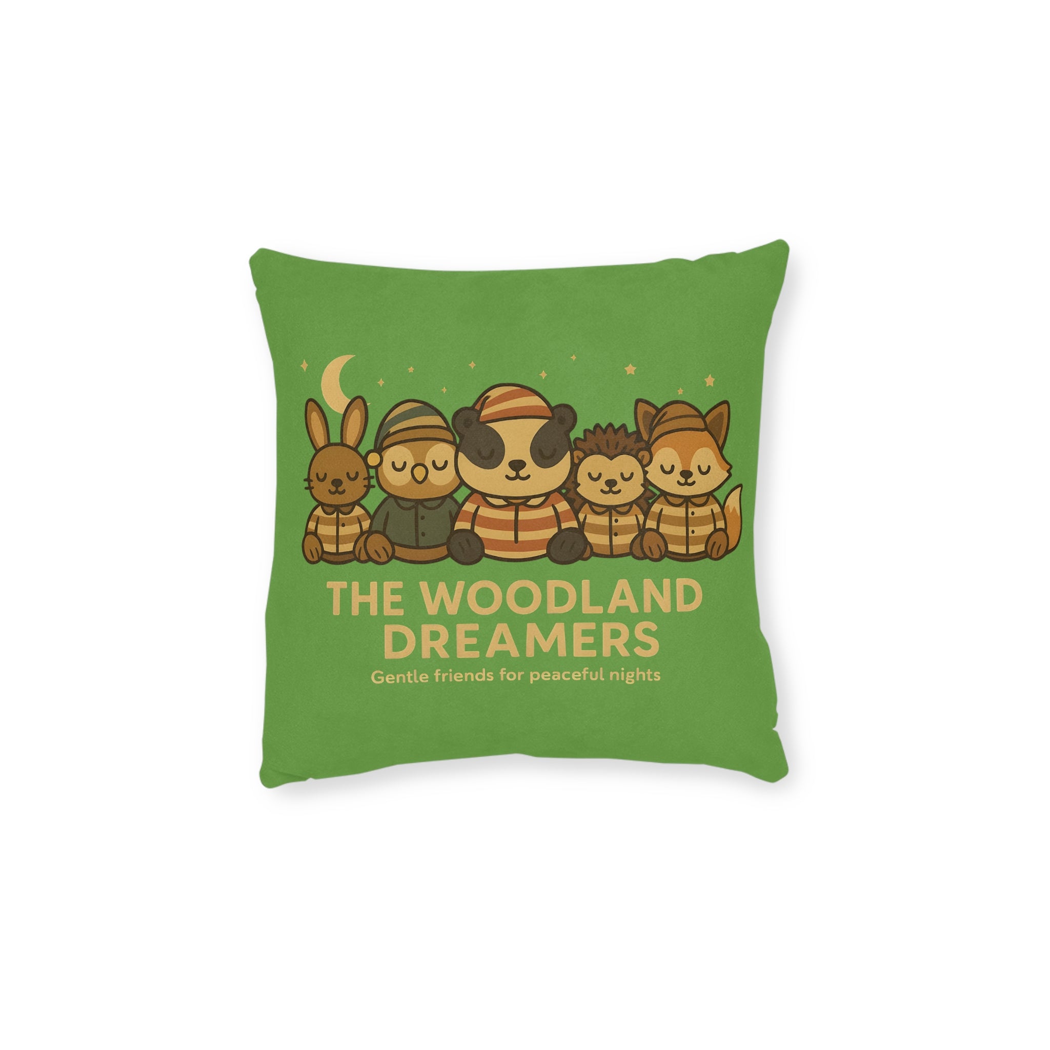 Square Cushion - Woodland Dreamers (Woodland Green)