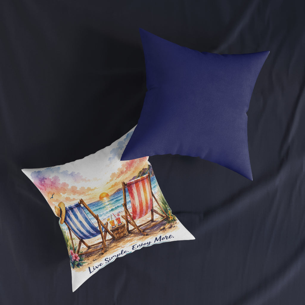 Square Cushion - Live Simple. Enjoy More.