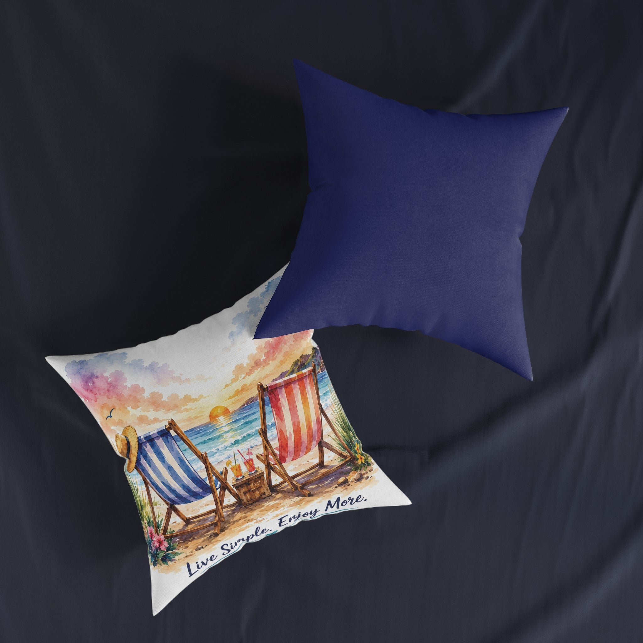 Square Cushion - Live Simple. Enjoy More.
