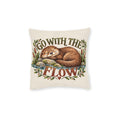 Square Cushion - Go with the Flow - Otter