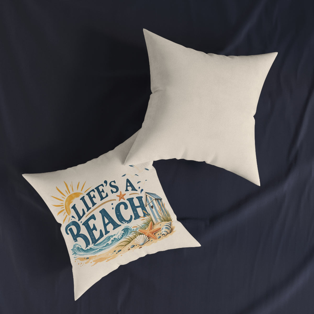 Square Cushion - Lifes a Beach