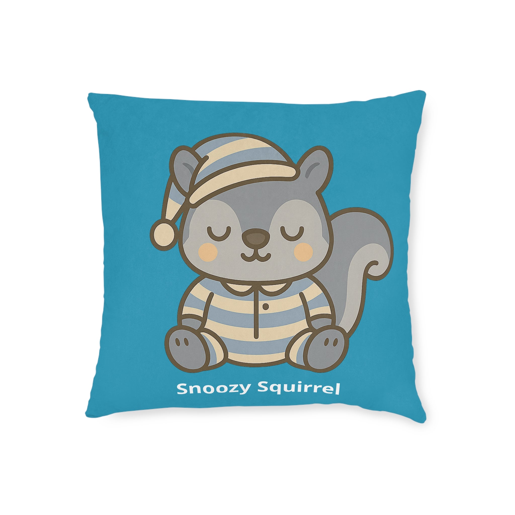 Square Cushion - Snoozy Squirrel - The Woodland Dreamers