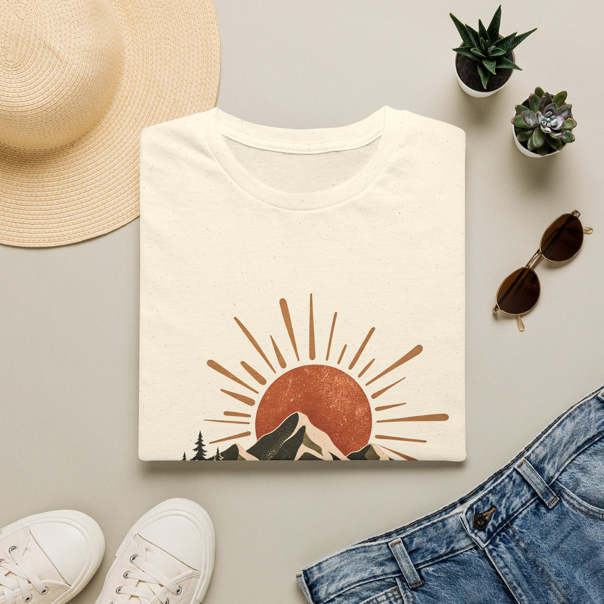 Unisex T-Shirt - Mountain Sun