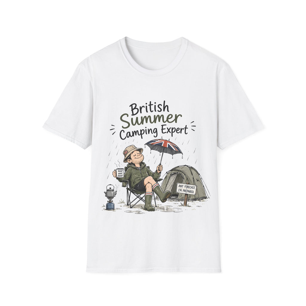 Men's T-Shirt – British Summer Camping Expert | Camping Lover Tee
