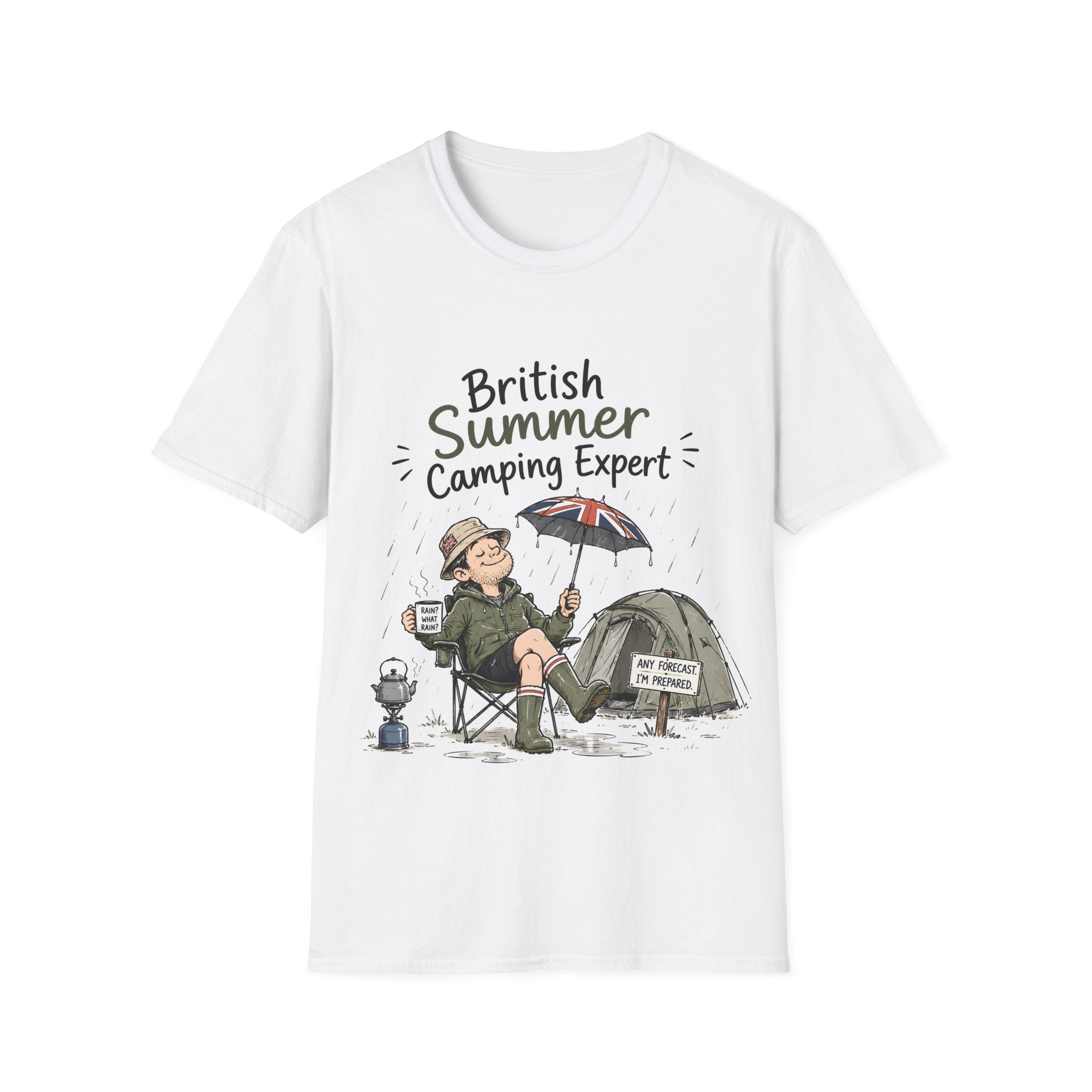Men's T-Shirt – British Summer Camping Expert | Camping Lover Tee