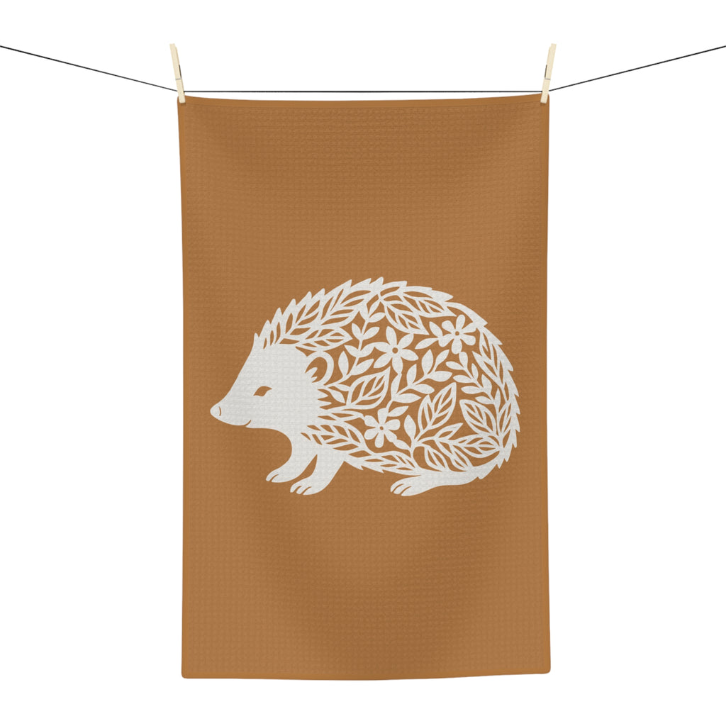 Tea Towel Microfiber - Floral Hedgehog Design