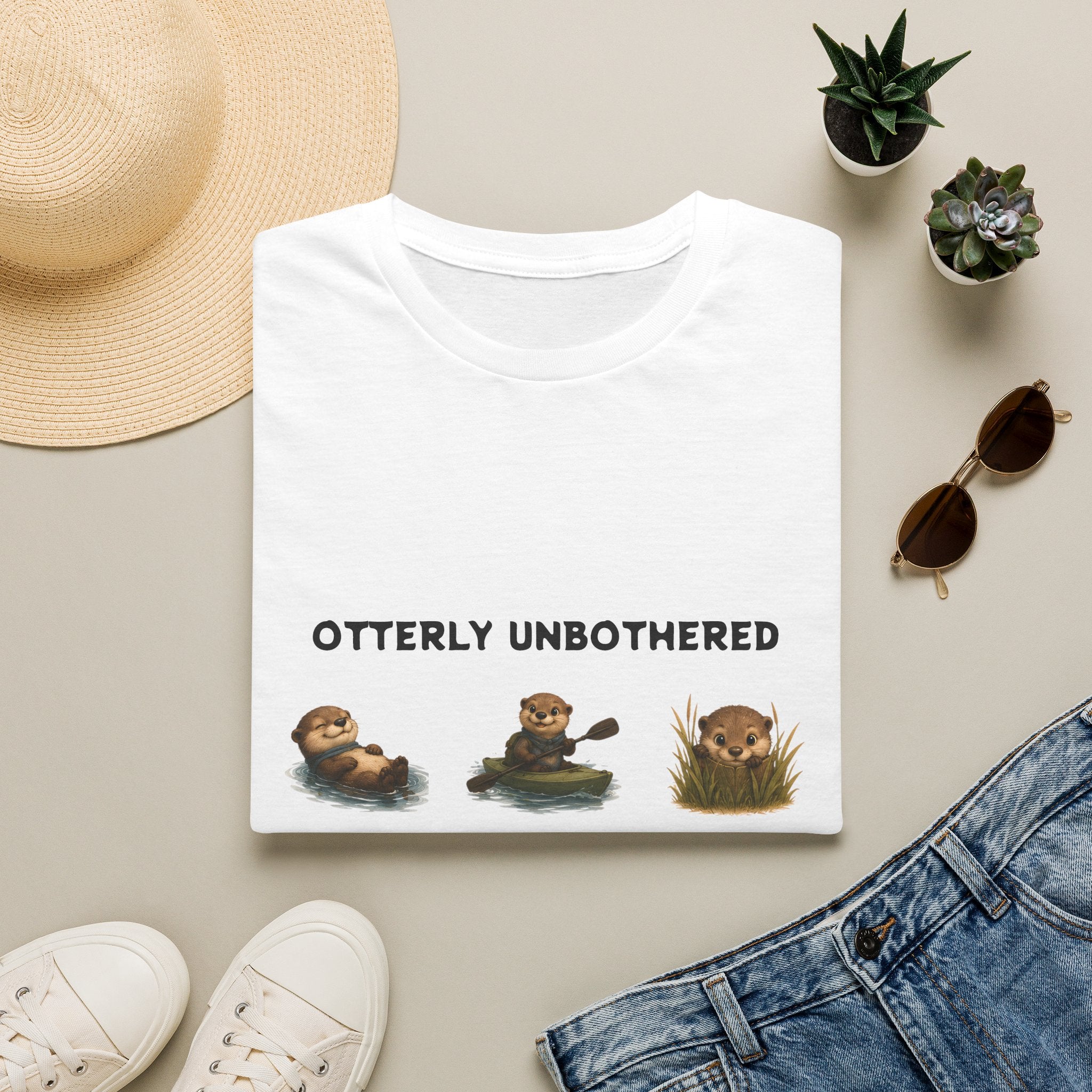 Unisex T-Shirt – Otterly Unbothered | Funny Otter Nature Tee