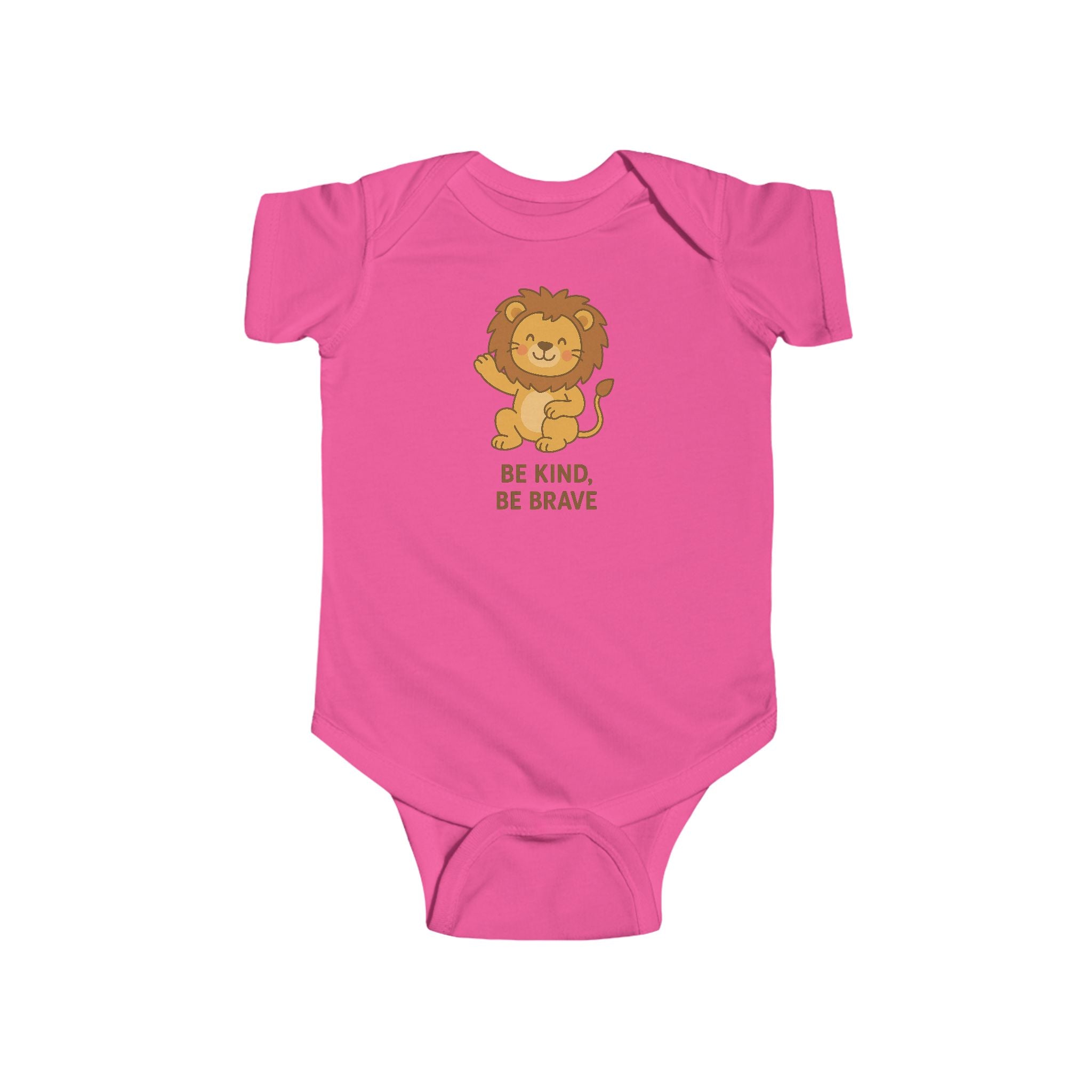 Babygrow - "Be Kind, Be Brave" Cute Lion Baby Onesie