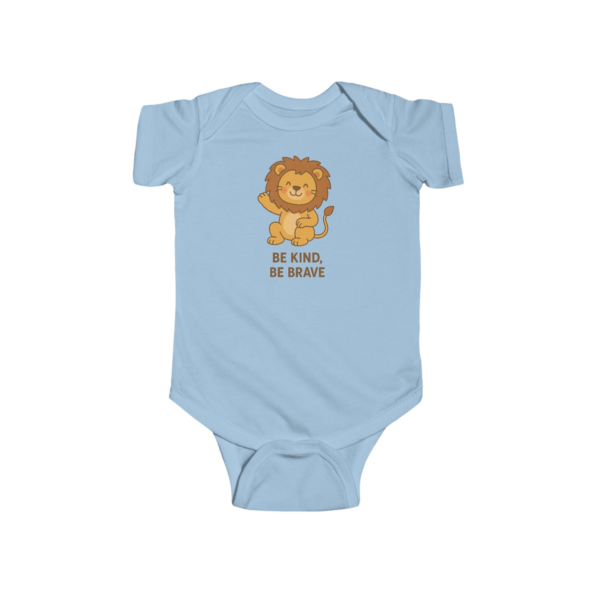 Babygrow - "Be Kind, Be Brave" Cute Lion Baby Onesie