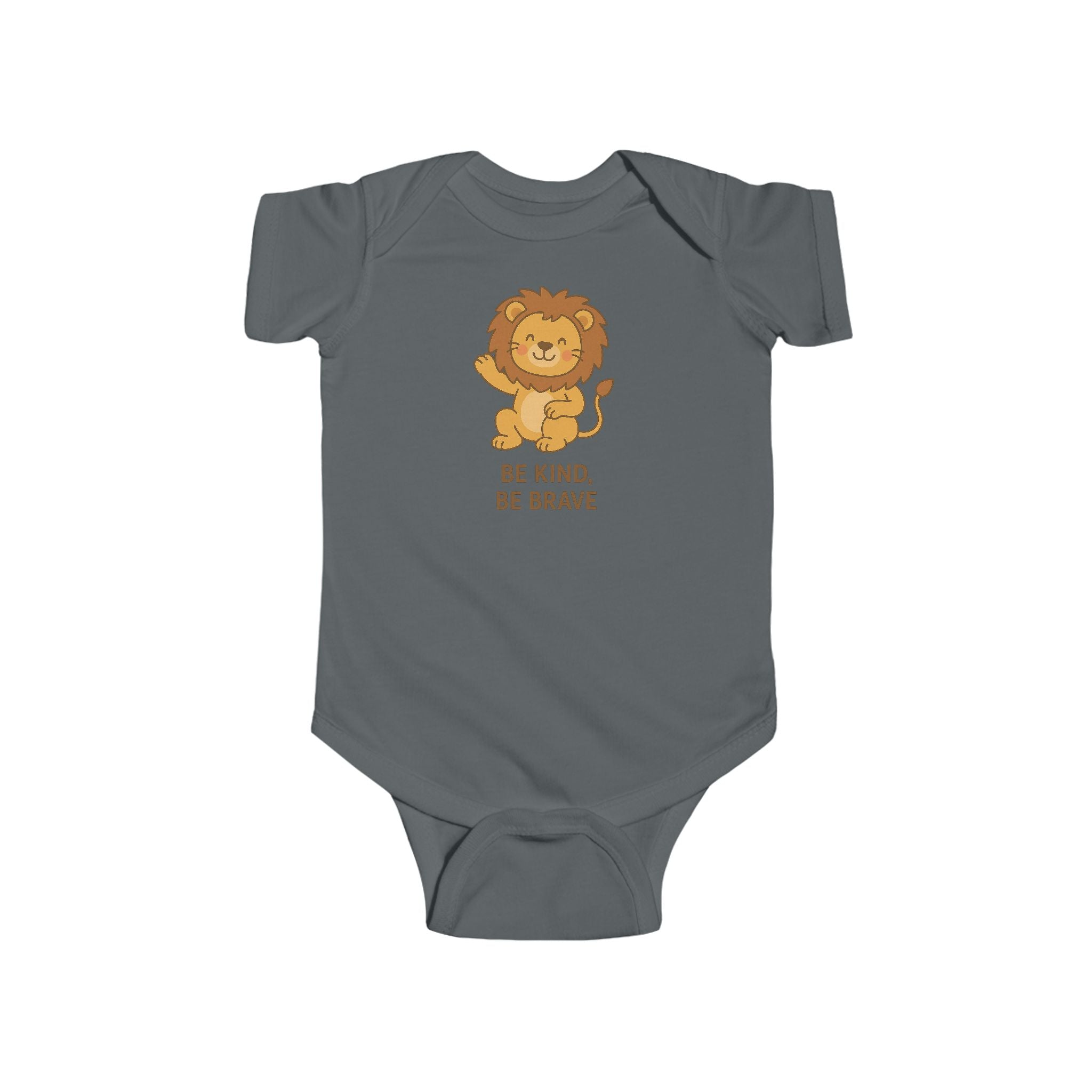 Babygrow - "Be Kind, Be Brave" Cute Lion Baby Onesie
