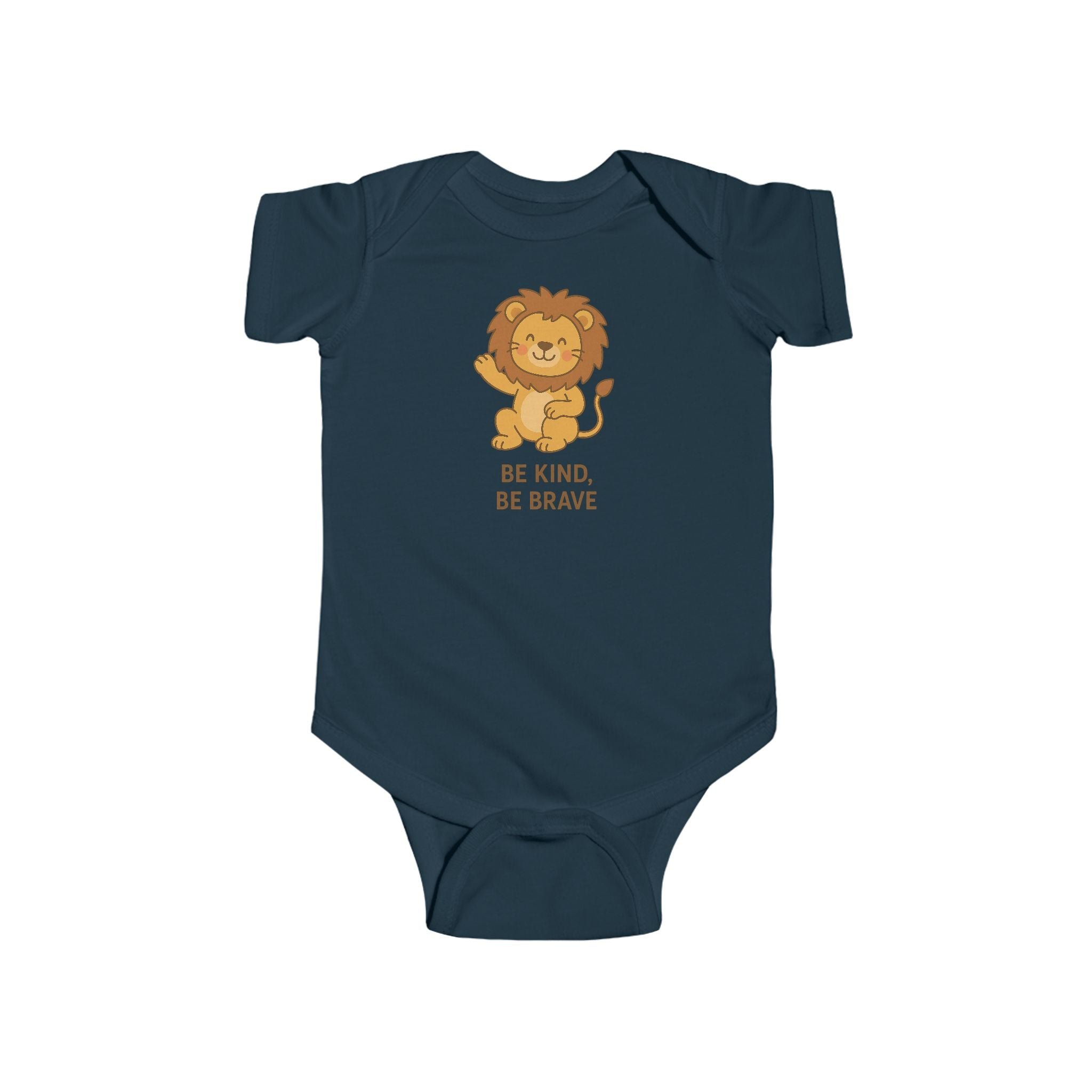Babygrow - "Be Kind, Be Brave" Cute Lion Baby Onesie