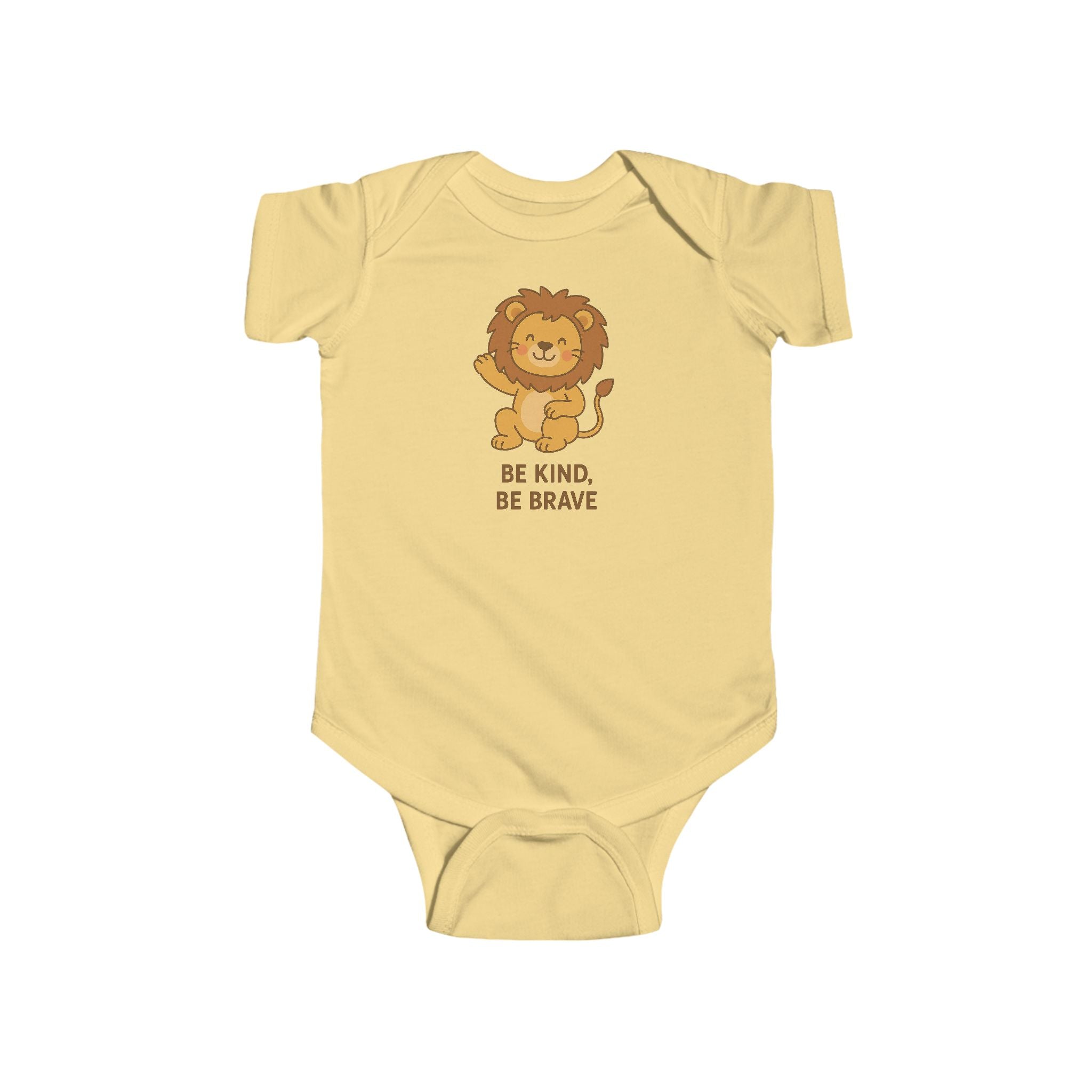 Babygrow - "Be Kind, Be Brave" Cute Lion Baby Onesie