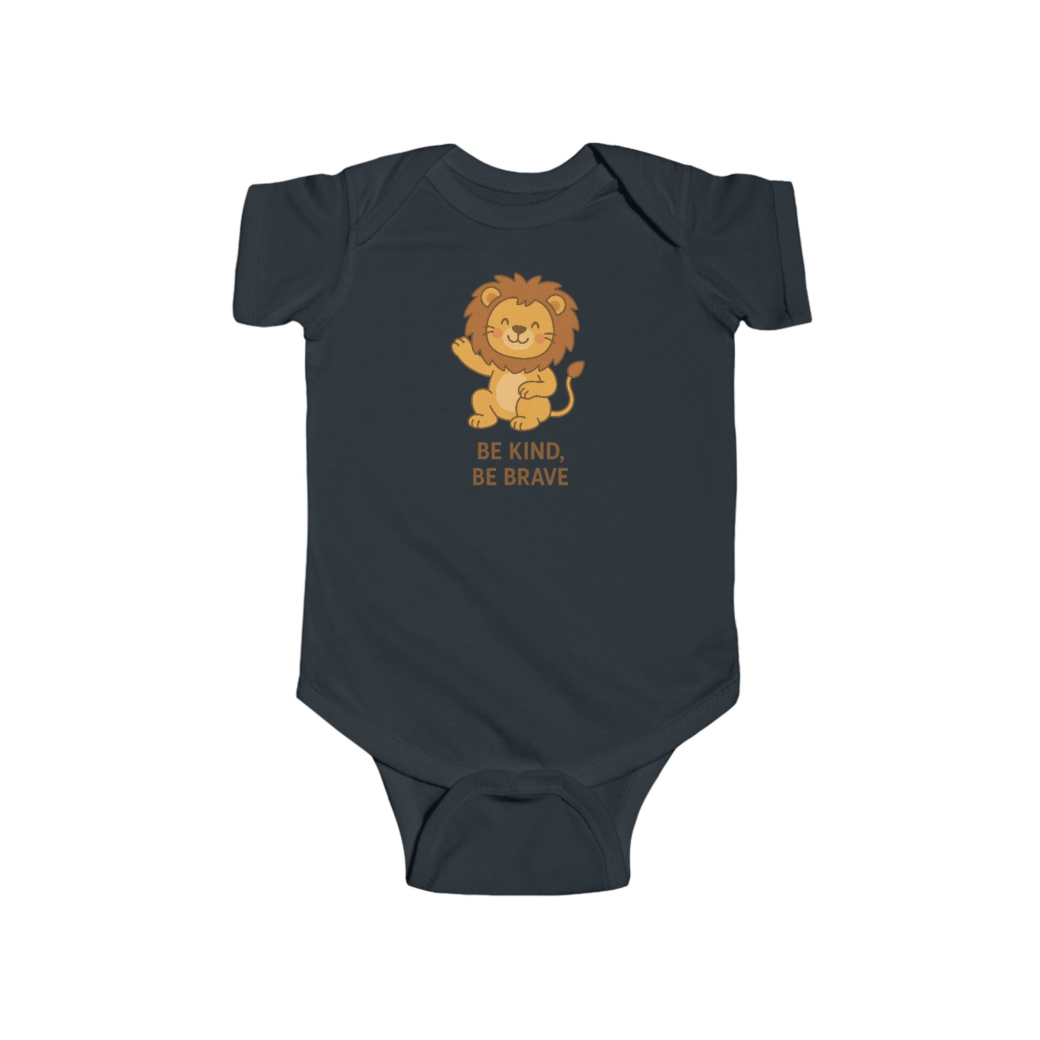 Babygrow - "Be Kind, Be Brave" Cute Lion Baby Onesie