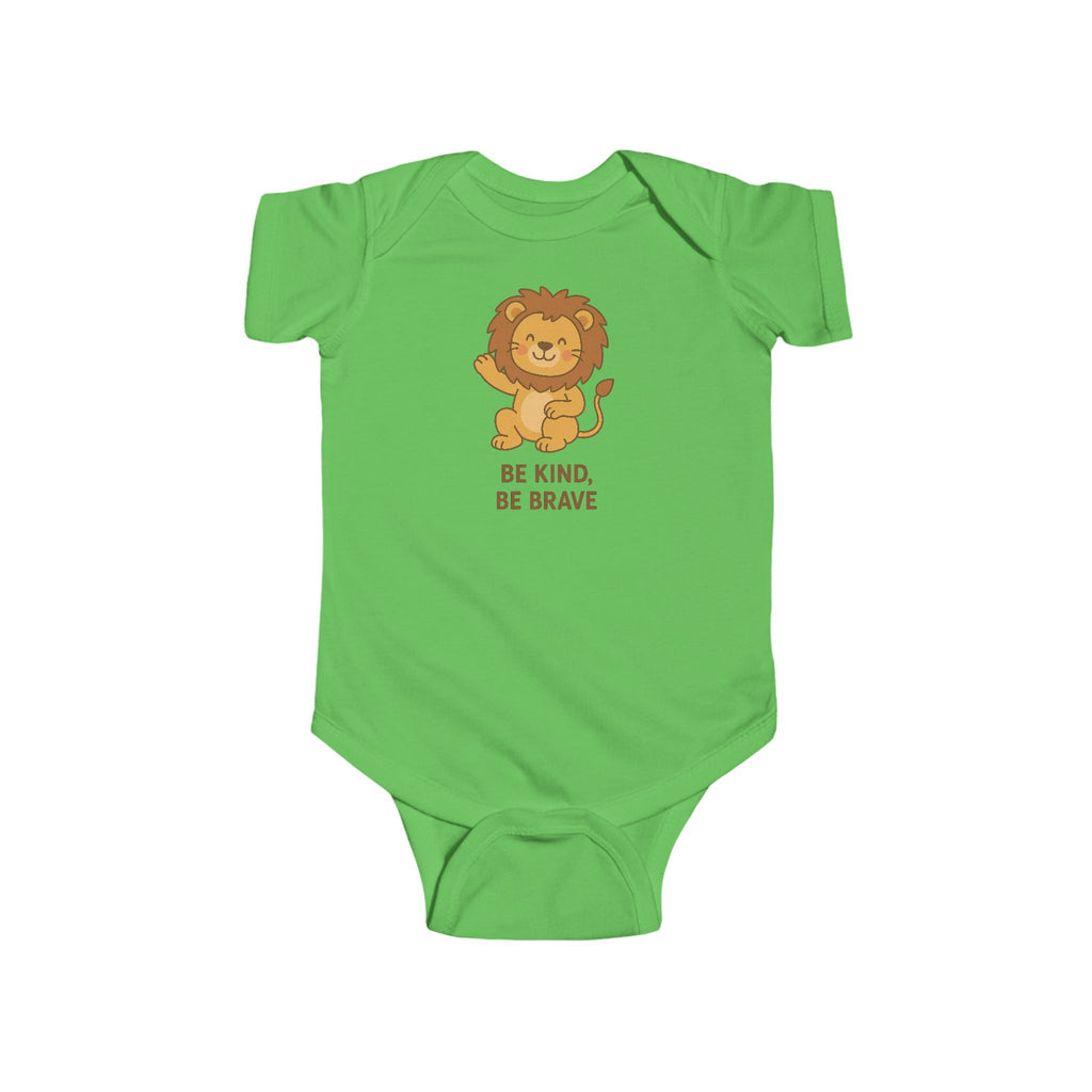 Babygrow - "Be Kind, Be Brave" Cute Lion Baby Onesie
