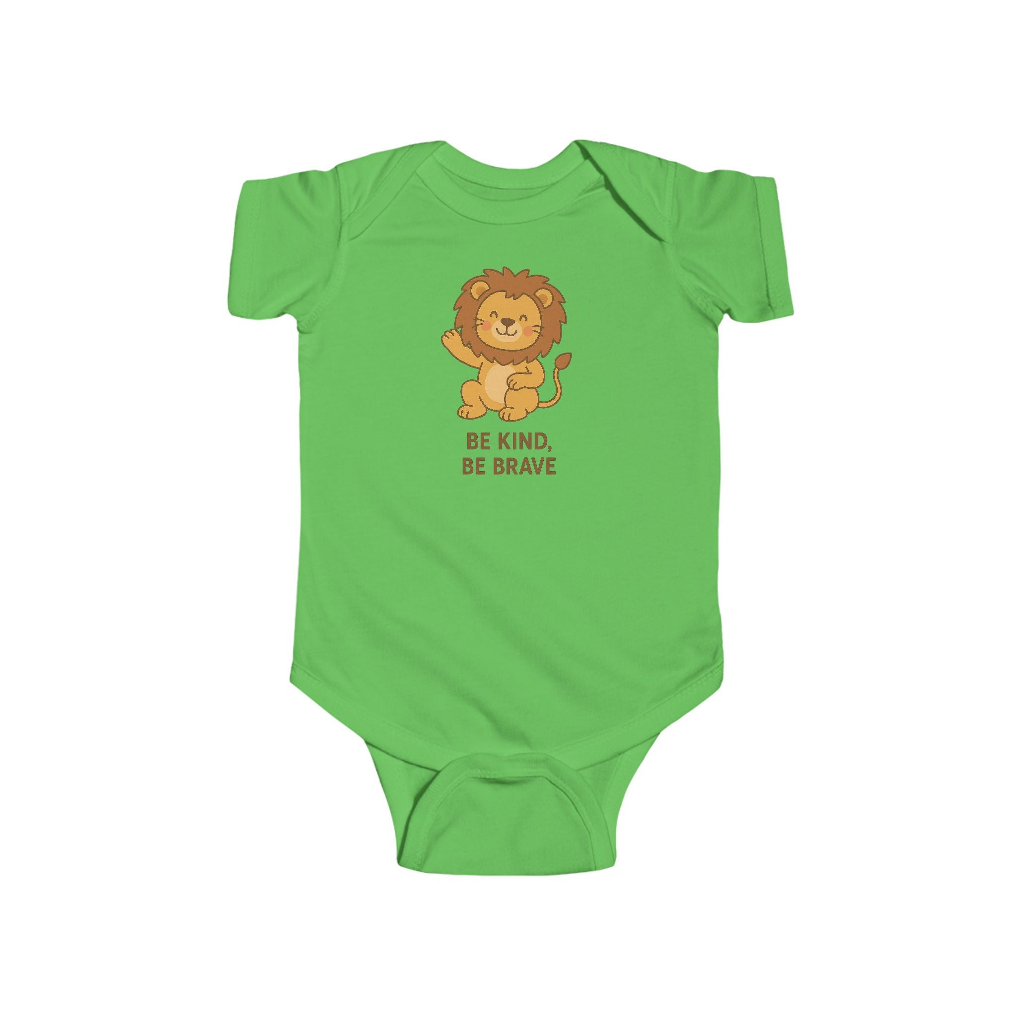 Babygrow - "Be Kind, Be Brave" Cute Lion Baby Onesie