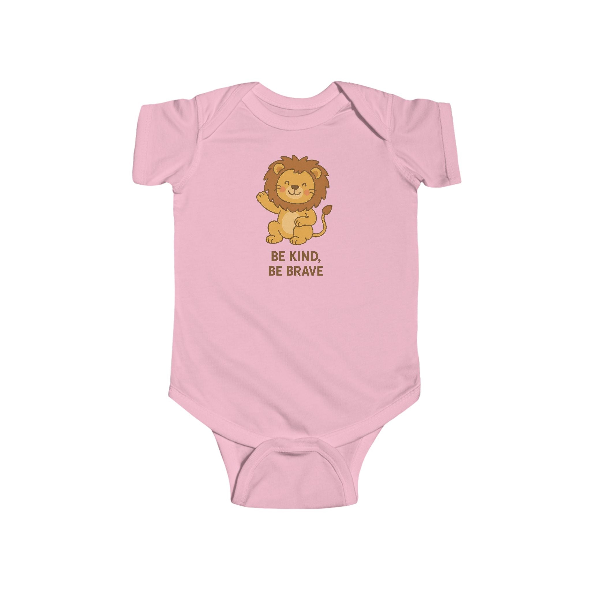 Babygrow - "Be Kind, Be Brave" Cute Lion Baby Onesie