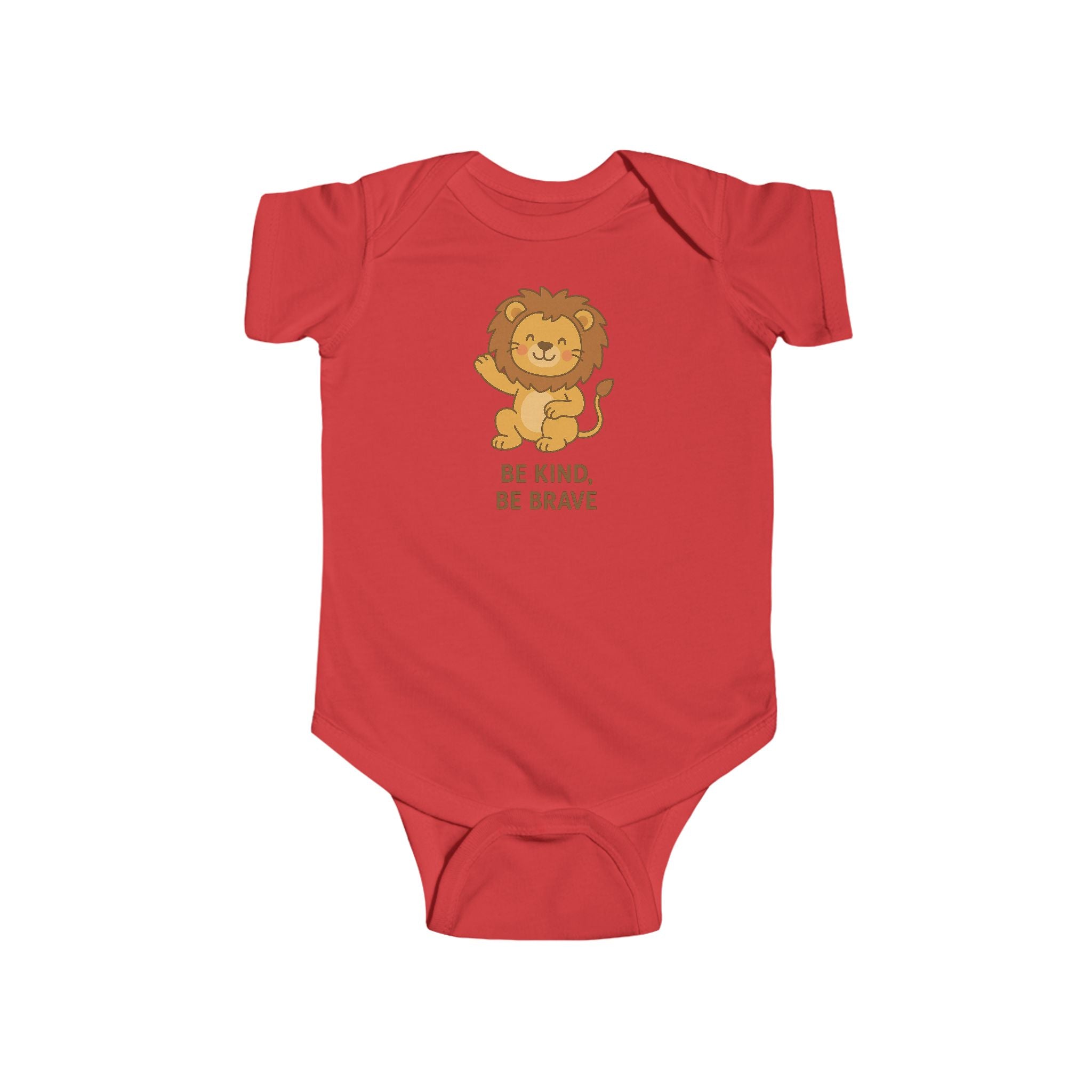 Babygrow - "Be Kind, Be Brave" Cute Lion Baby Onesie