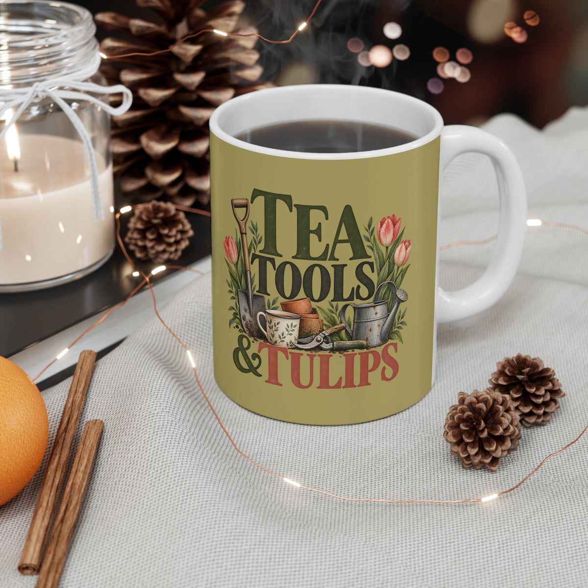 Ceramic Mug - Tea, Tools & Tulips