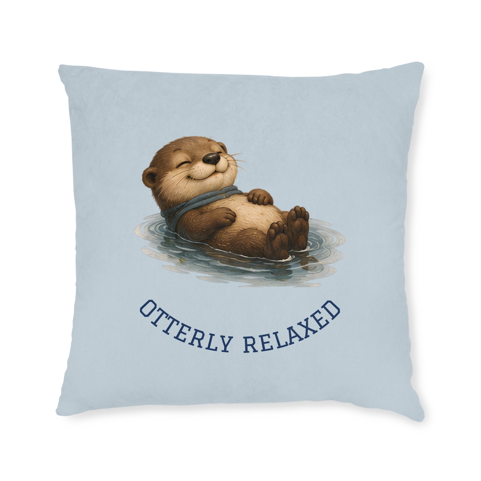 Square Cushion – Otterly Relaxed | Otter Lover Cushion