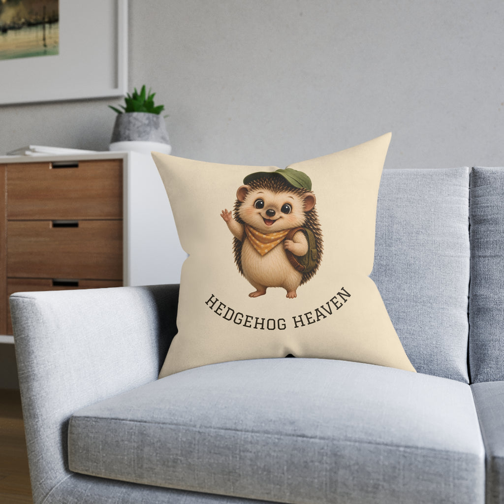 Square Cushion - Hedgehog Heaven | Hedgehog & Woodland Home Decor