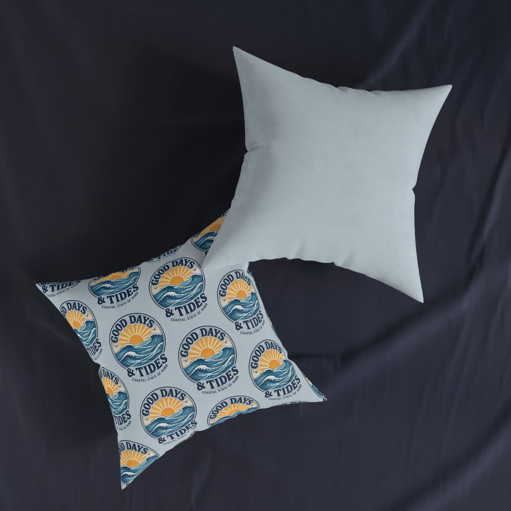 Square Cushion - Good Days & Tides | Coastal Home Decor