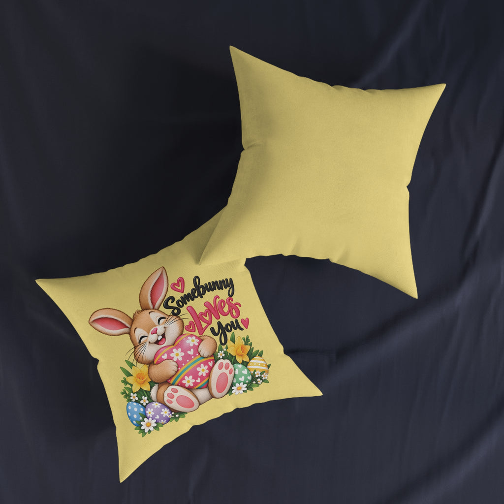 Square Cushion - Somebunny Loves You - Rabbit