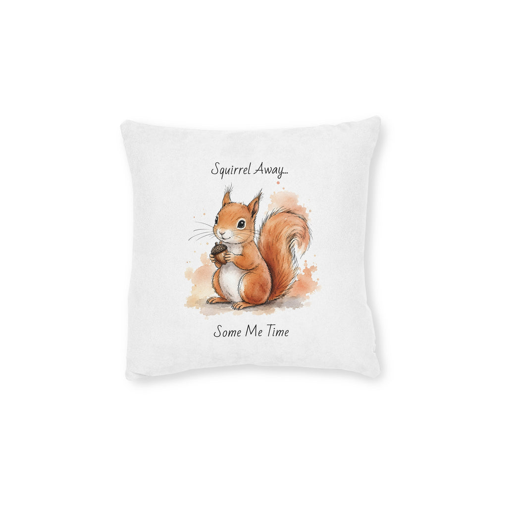 Square Cushion – Squirrel Away Some Me Time | Woodland Cushion