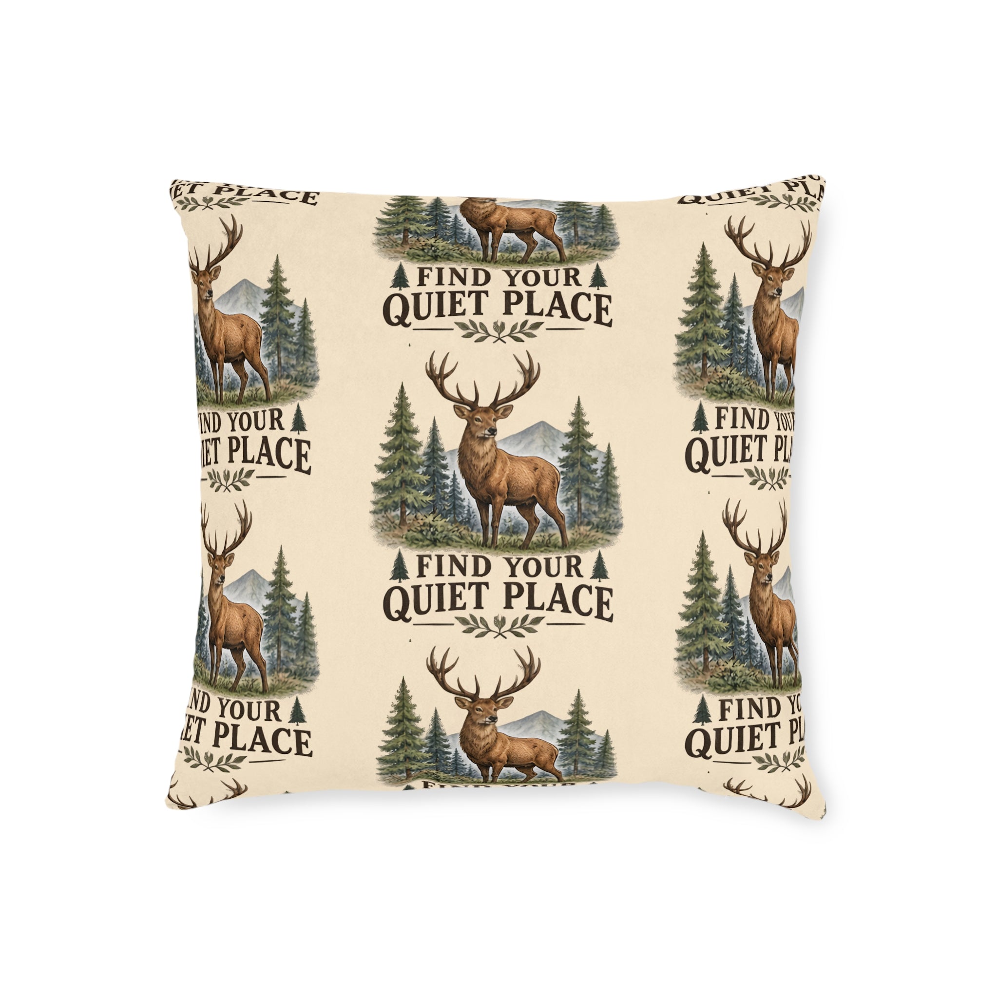 Square Cushion – Find Your Quiet Place | Relaxation & Wellbeing Cushion