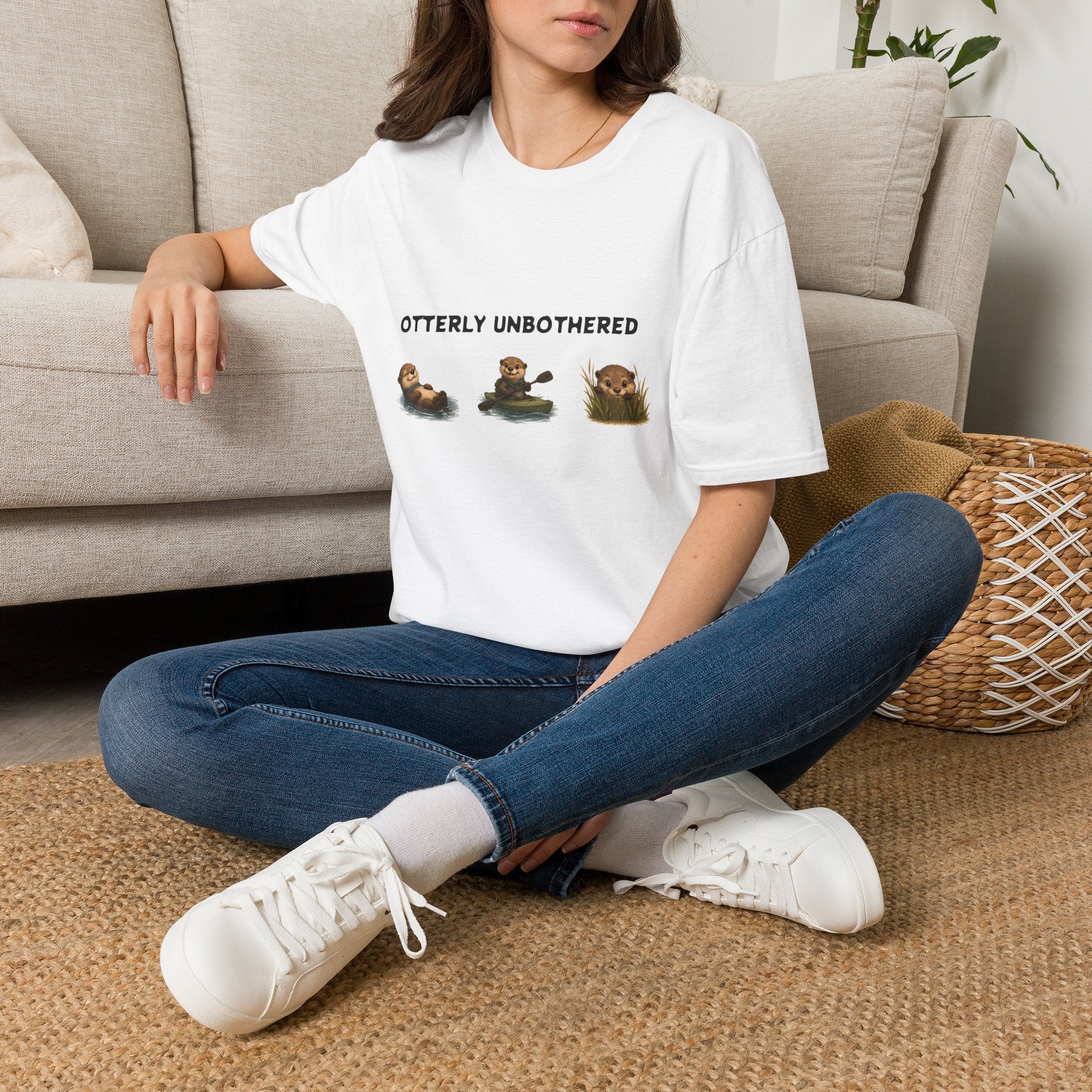 Unisex T-Shirt – Otterly Unbothered | Funny Otter Nature Tee