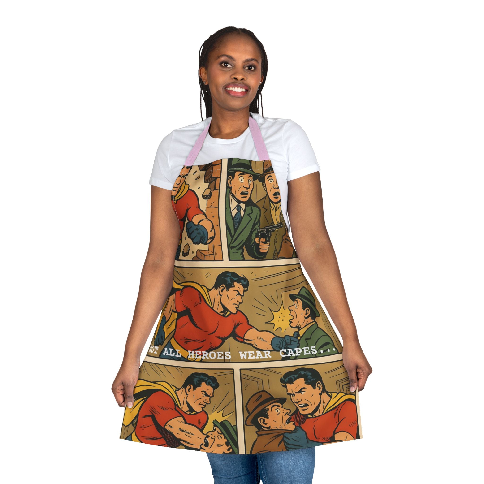Kitchen Apron - Not All Heroes Wear Capes Design