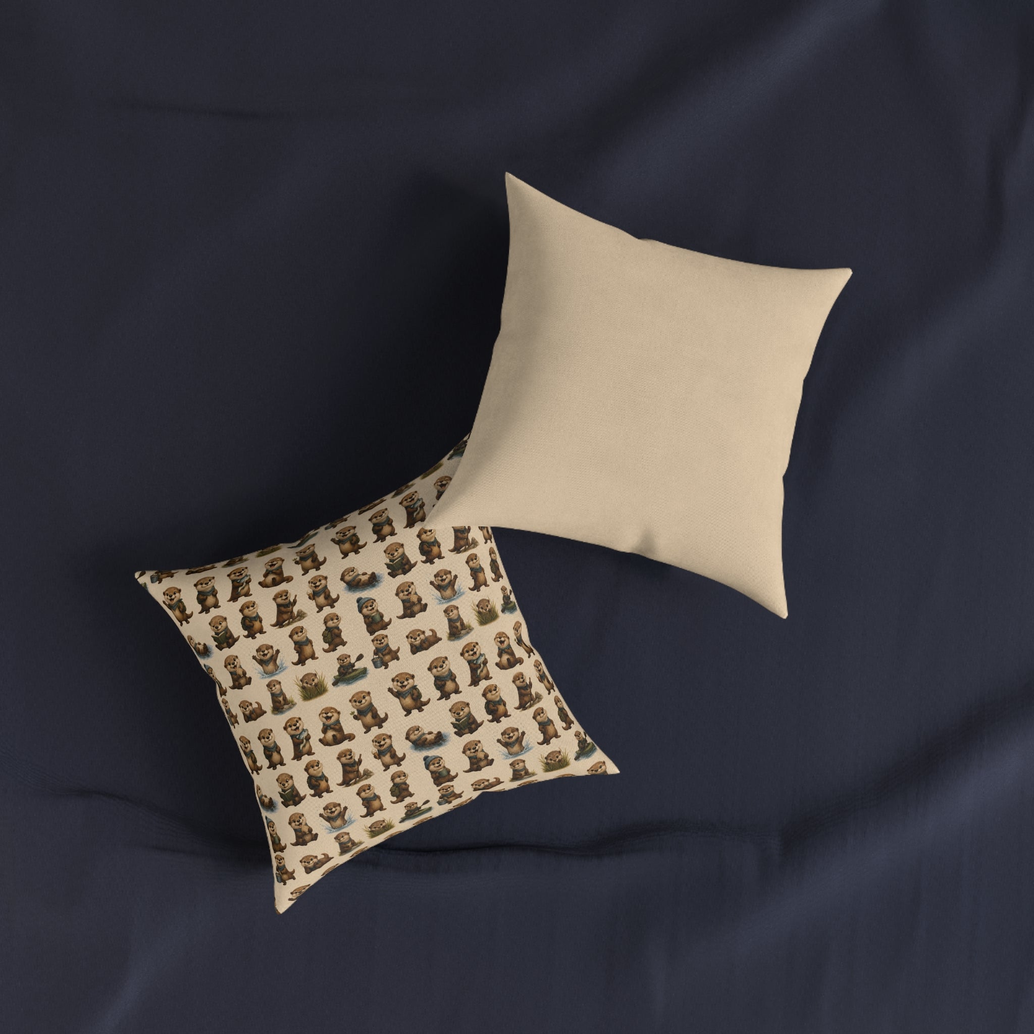 Square Cushion – Otter Fun | Otter Lover & Wildlife Cushion
