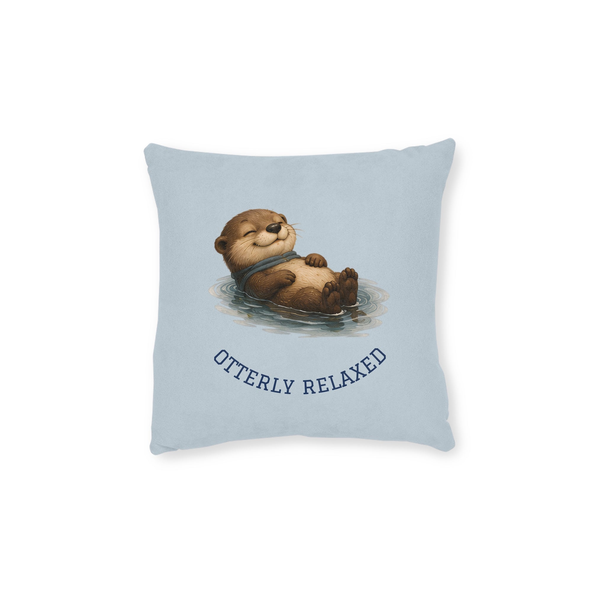 Square Cushion – Otterly Relaxed | Otter Lover Cushion