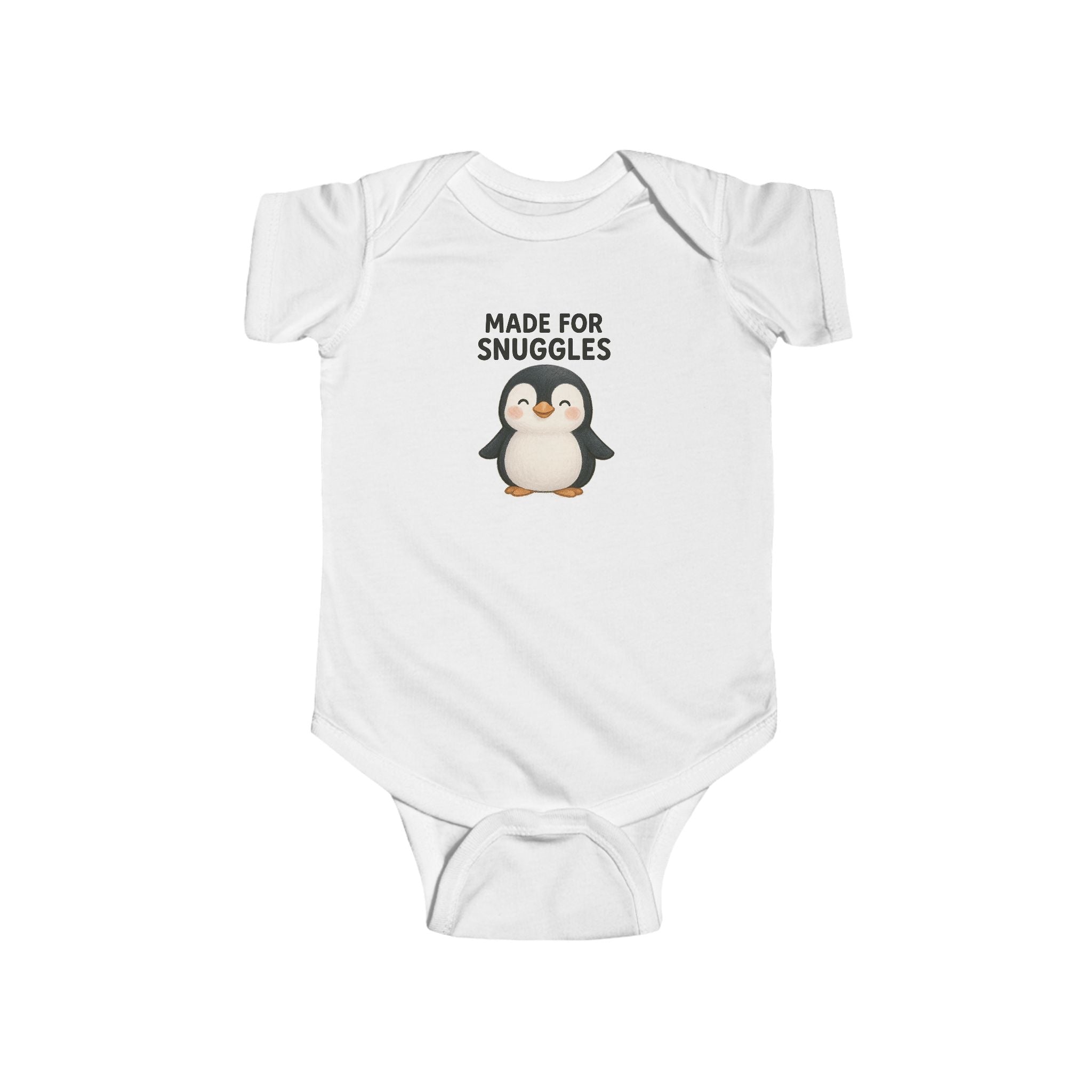 Babygrow - "Made for Snuggles" Cute Penguin Baby Onesie