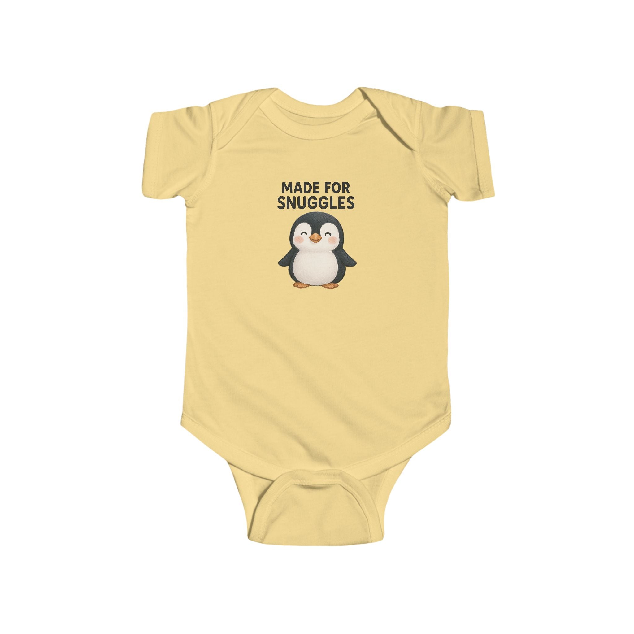 Babygrow - "Made for Snuggles" Cute Penguin Baby Onesie
