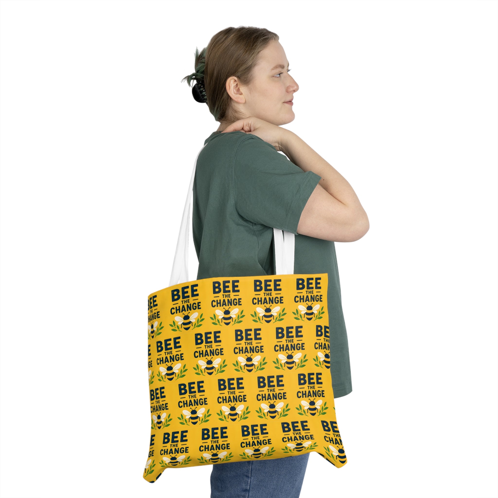 Large Beach Tote Bag – Bee the Change