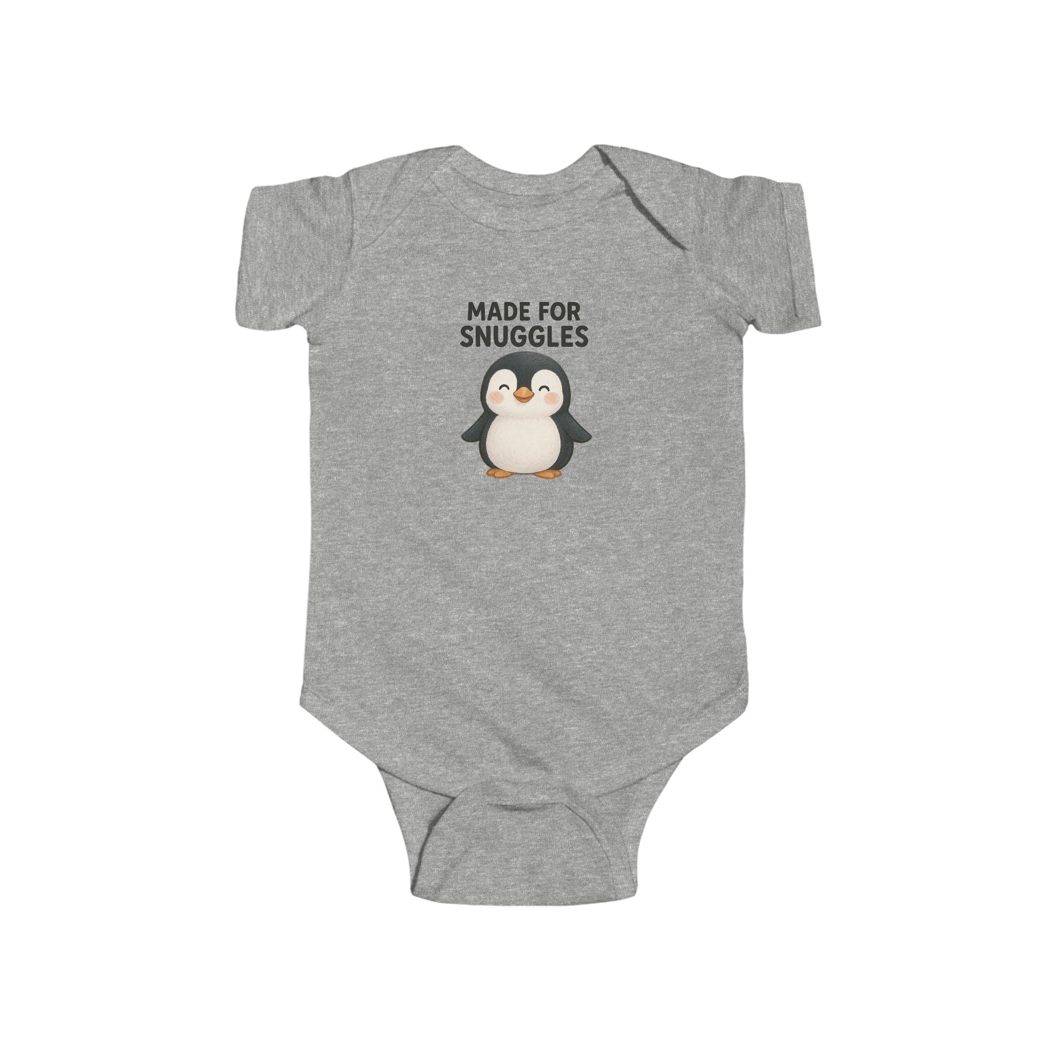 Babygrow - "Made for Snuggles" Cute Penguin Baby Onesie