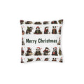 Square Cushion – Christmas Woodland Badger | Festive Wildlife Cushion