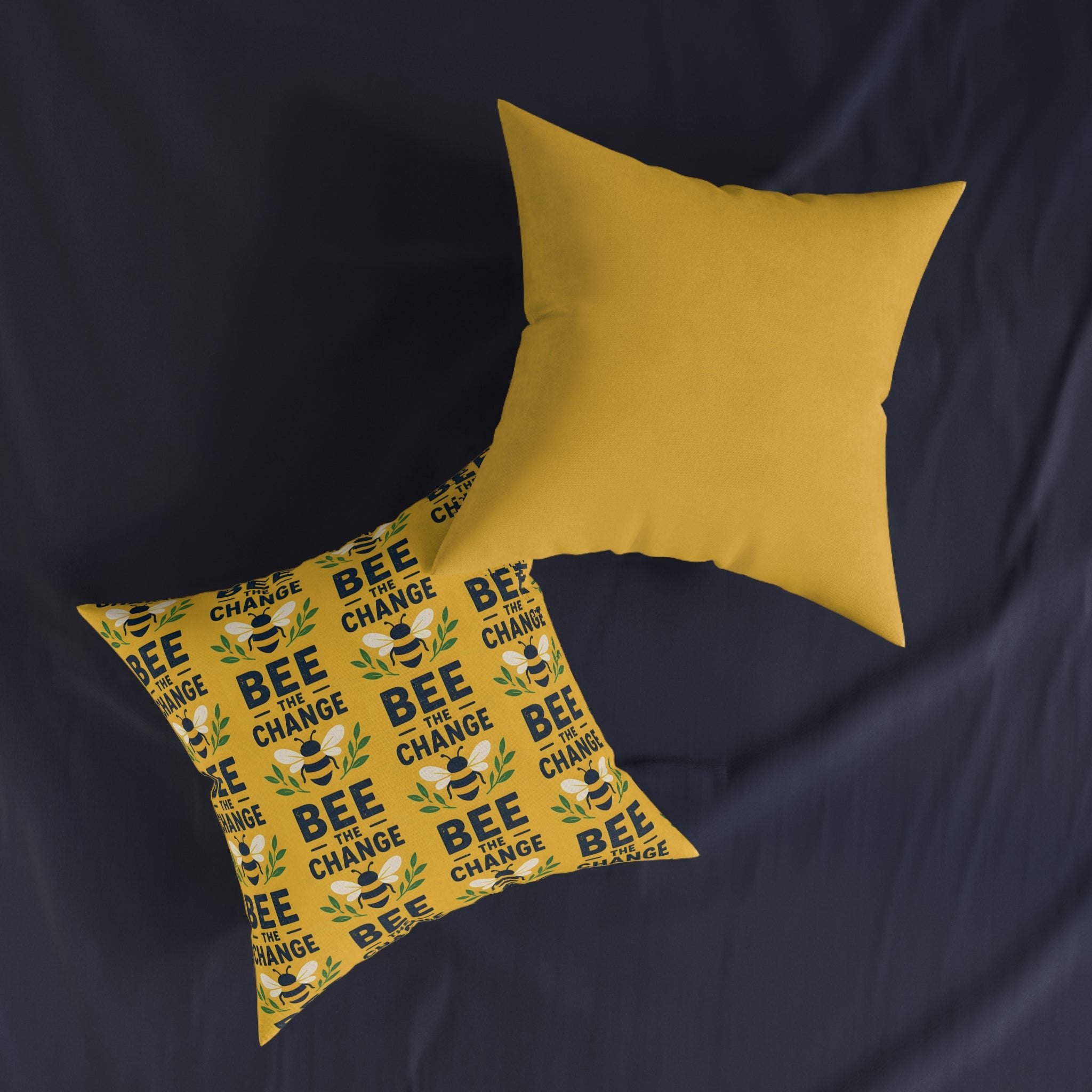 Square Cushion – Bee the Change | Bee Lover & Nature Cushion