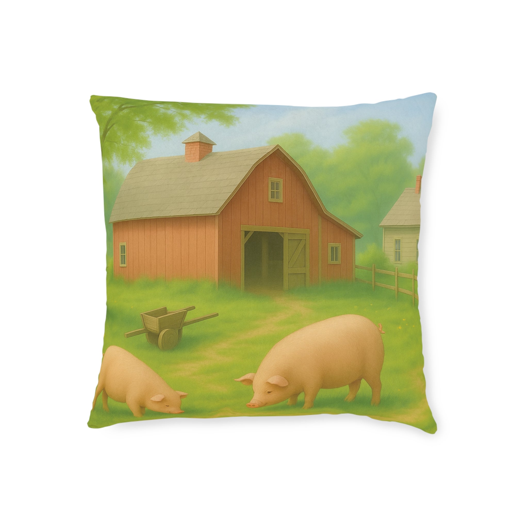 Square Cushion - Rustic Farm Design