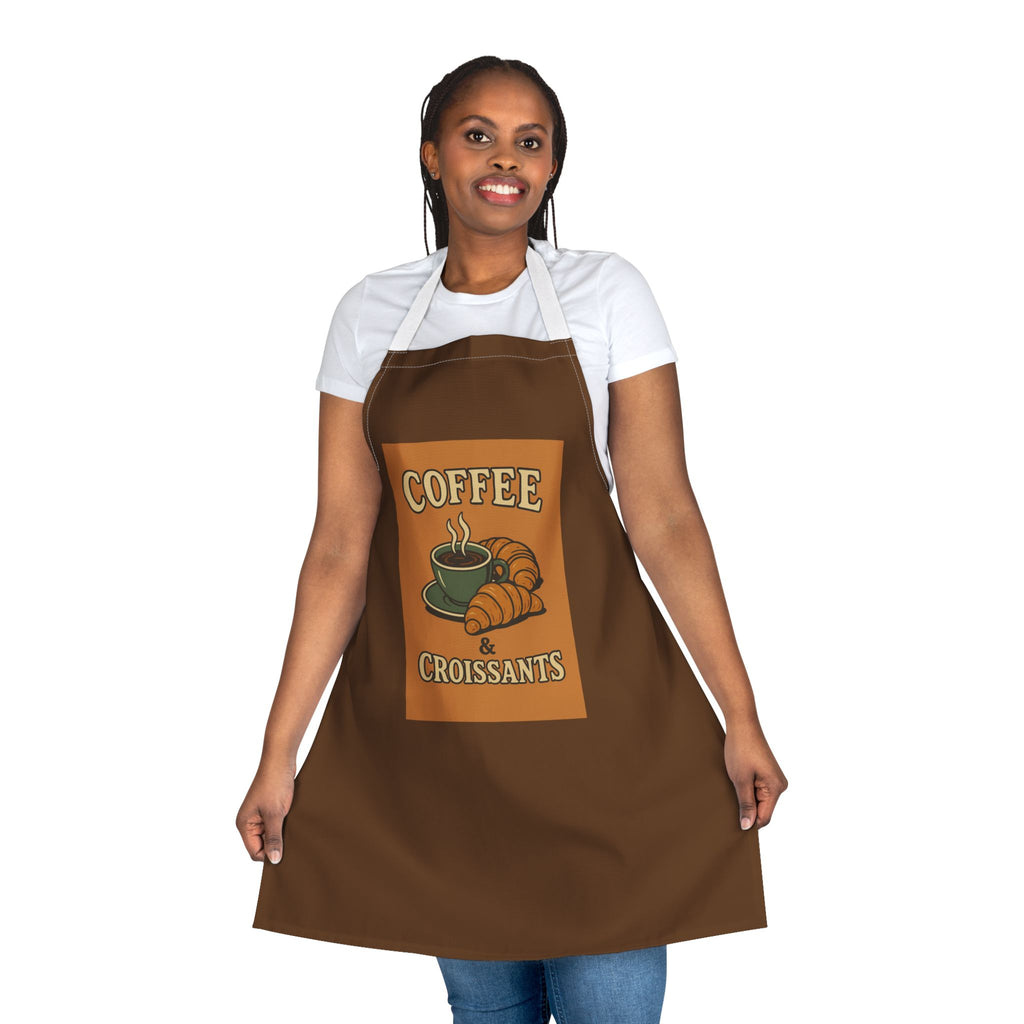 Kitchen Apron - Coffee & Croissant Design