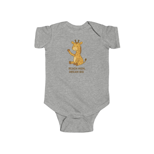 Babygrow – "Reach High, Dream Big" Cute Giraffe - Motivational Design