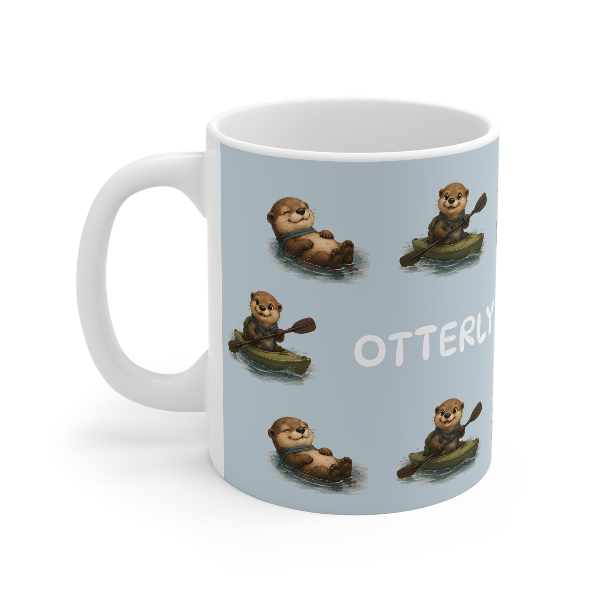 Ceramic Mug – Otterly Unbothered | Funny Otter Mug | Blue Wildlife Gift
