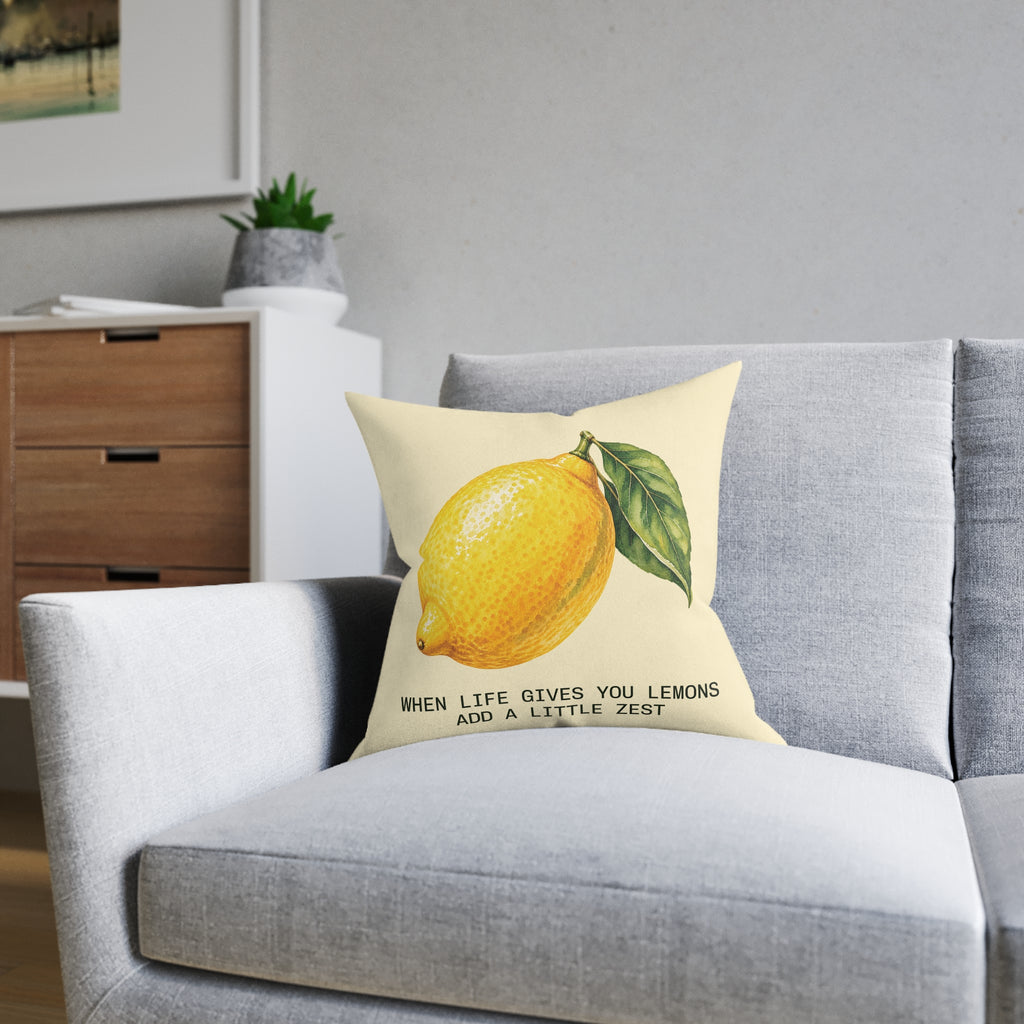 Square Cushion – Lemon | When Life Gives You Lemons, Add a Little Zest